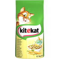 Dry cat food KITEKAT with chicken and vegetables 12 kg