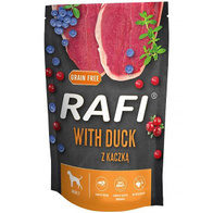 Wet dog food RAFI with duck in pouches set 10 x 500 g