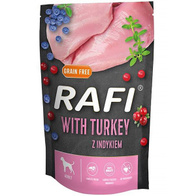 Wet dog food RAFI with turkey in pouches set 10 x 500 g
