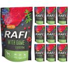 Wet dog food RAFI with game in pouches set 10 x 500 g