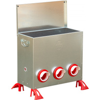 Outdoor chicken feeder with anti-feed waste inserts, 50 kg