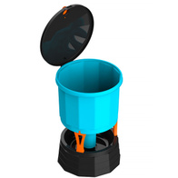 Automatic waterer for hens with a transparent container, 35 liters