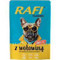 Wet dog food RAFI Classic with beef in pouches 10 x 400 g