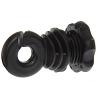 Round insulator for fiberglass posts