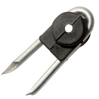 Insulator for wooden posts with spike