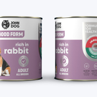 JOHN DOG GOOD FORM rabbit wet dog food 6 x 800 g