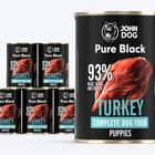 Wet dog food turkey JOHN DOG PURE BLACK 6 x 400 g puppies