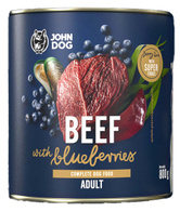 Wet dog food beef with blueberries JOHN DOG 800 g adult dogs