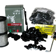 Electric fencing - complete set for crop protection and grazing cattle SEC Advance 1000 with steel cord