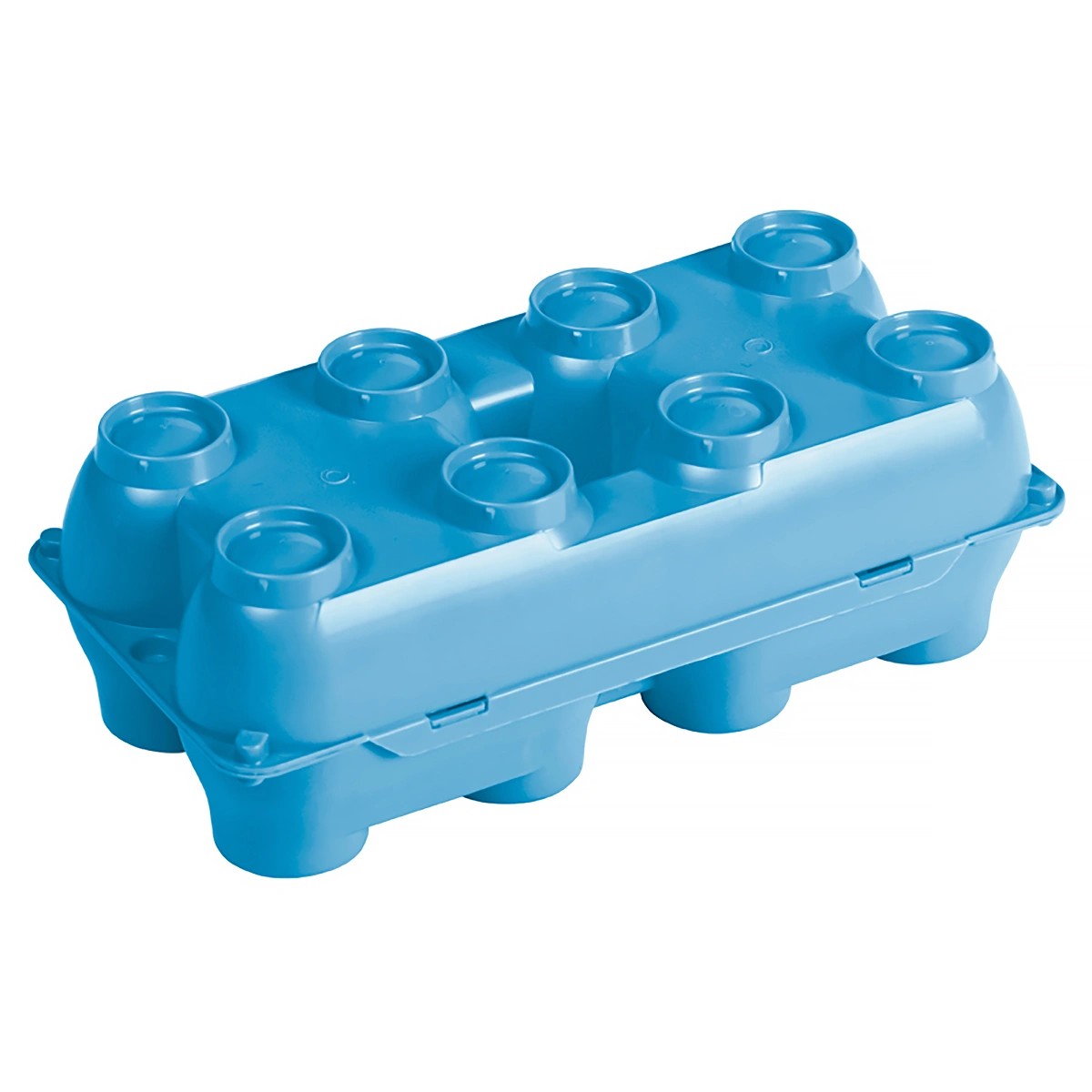 blue stackable reusable plastic egg tray for 8 eggs