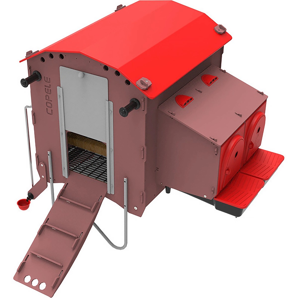 RED ROOF mobile chicken coop for 6–9 hens