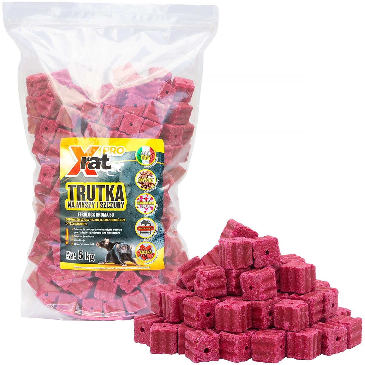 Rat and Mouse Poison Blocks X-RAT PRO 5 kg